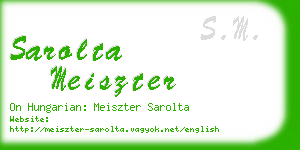 sarolta meiszter business card
